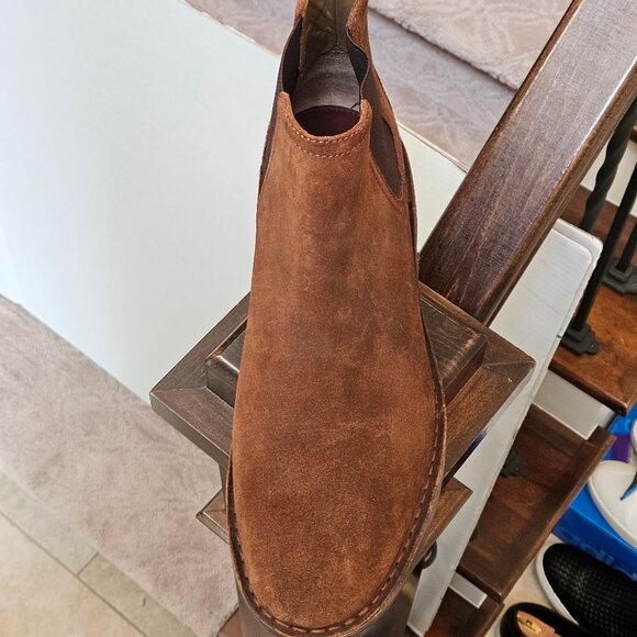 HS Trask Men's Leather Chelsea Boots, Brown, Sz 13 - Picture 10 of 16